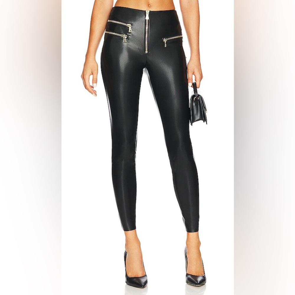 NWT Alice + Olivia Maddox Vegan Leather
Legging in Black